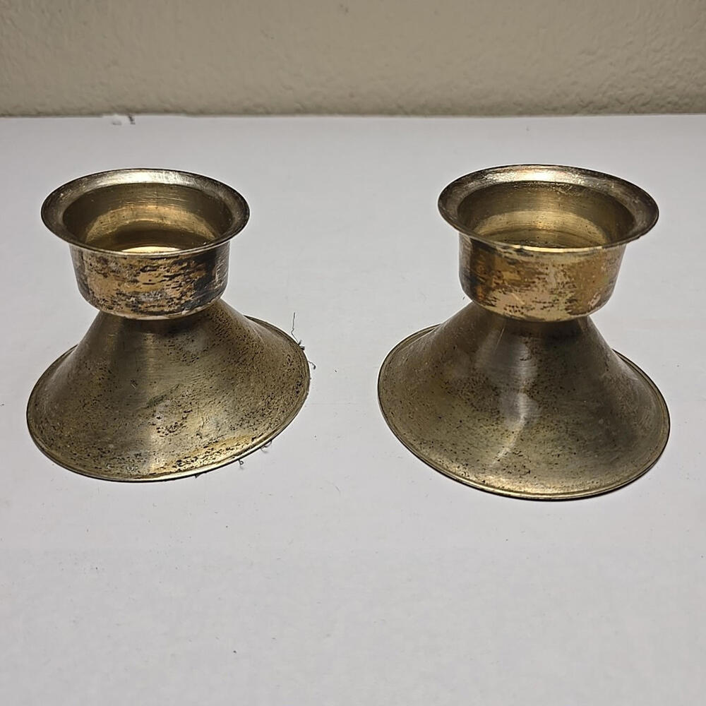 VIntage International Silver Company Candle Holder Set Of 2 Hand